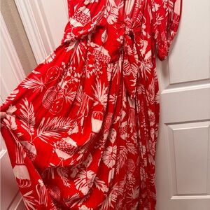 Eloquii Red and White Dress